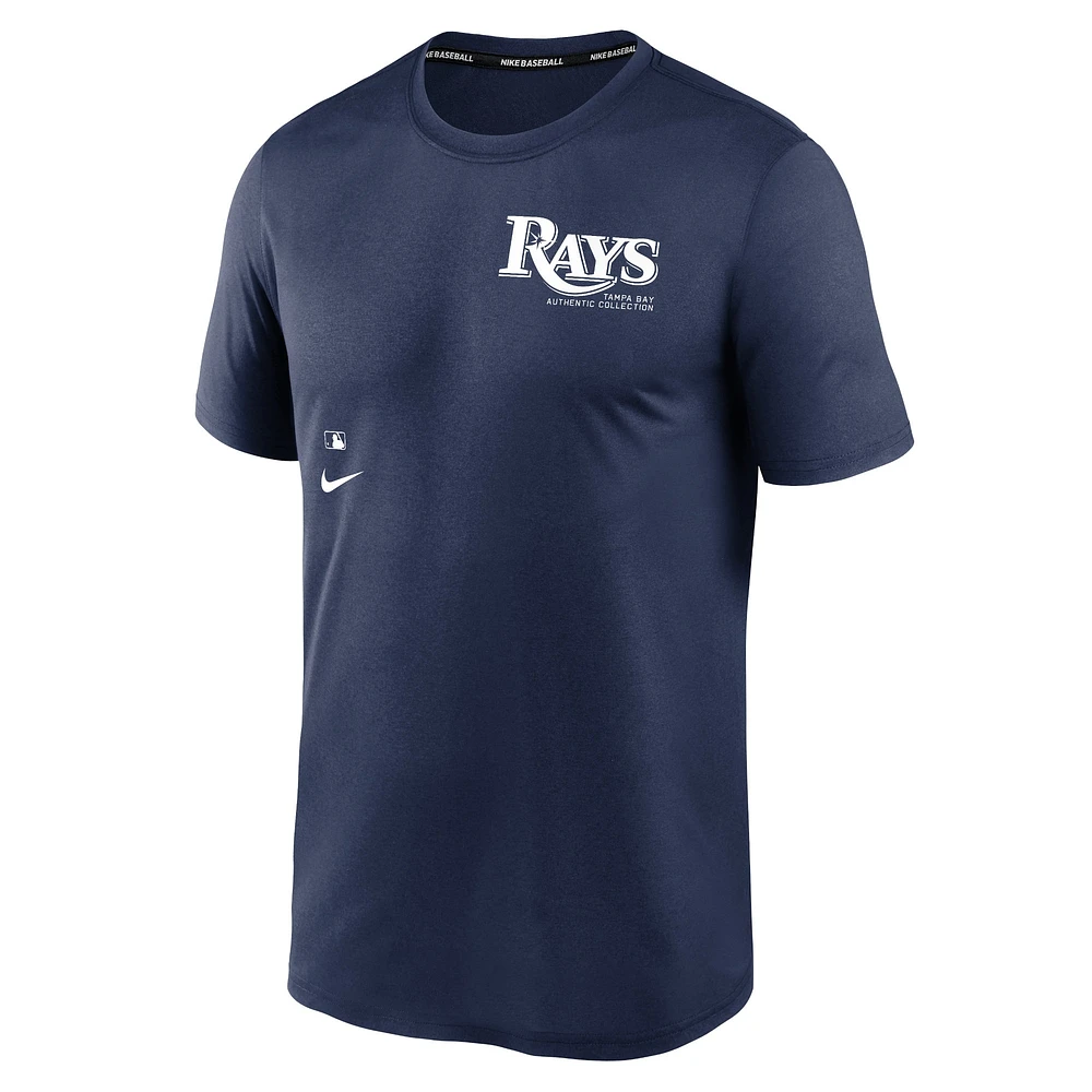 Men's Nike Navy Tampa Bay Rays Authentic Collection Early Work Tri-Blend Performance T-Shirt