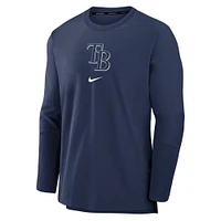 Men's Nike Navy Tampa Bay Rays Authentic Collection Player Performance Pullover Sweatshirt