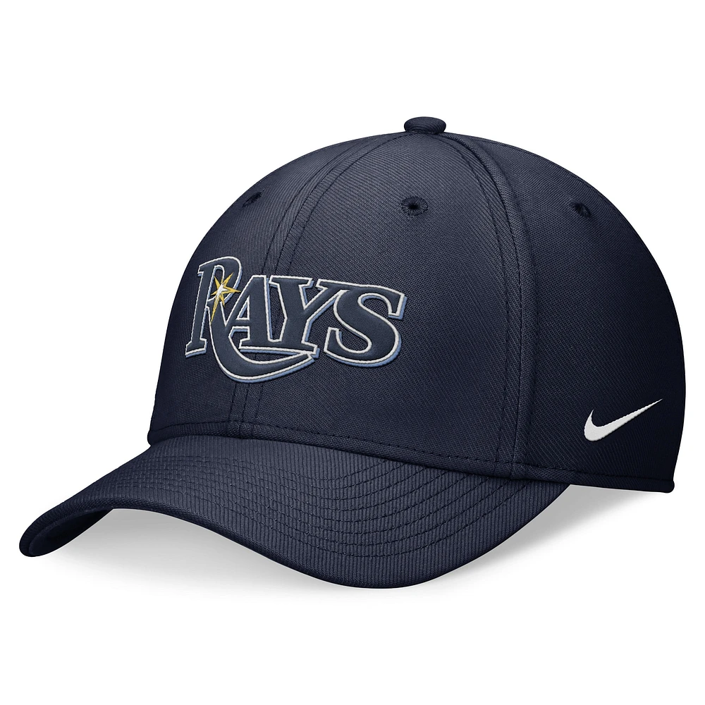 Casquette Nike bleu marine Tampa Bay Rays Primetime Performance SwooshFlex pour hommes