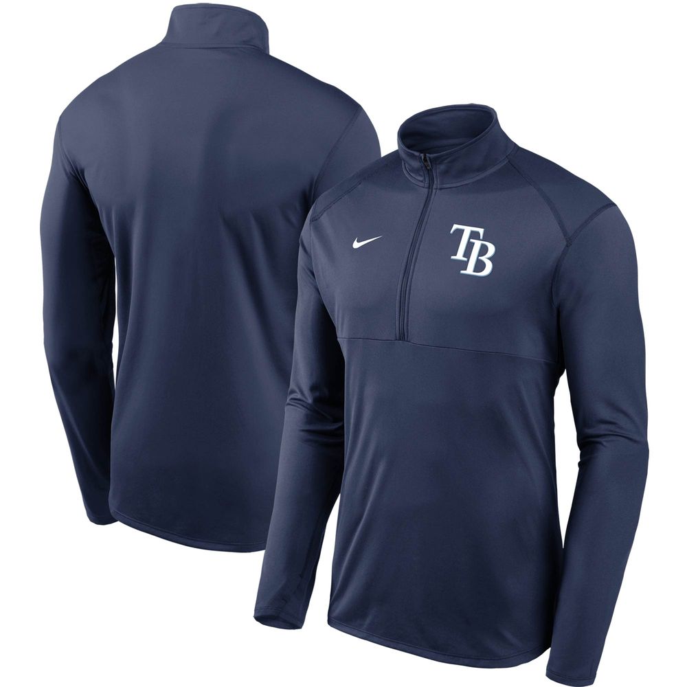 Men's Nike Navy Tampa Bay Rays Team Logo Element Performance Half-Zip Pullover Jacket