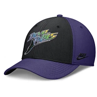 Men's Nike Purple/Black Tampa Bay Rays Rise Swoosh Performance Flex Hat