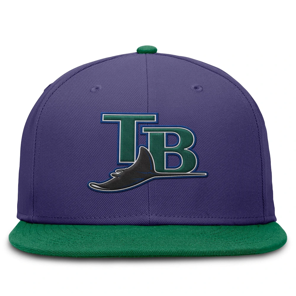 Men's Nike  Purple/Green Tampa Bay Rays True Primetime Two-Tone Performance Fitted Hat