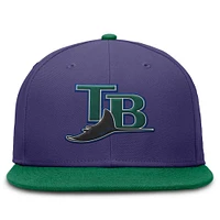 Men's Nike  Purple/Green Tampa Bay Rays True Primetime Two-Tone Performance Fitted Hat