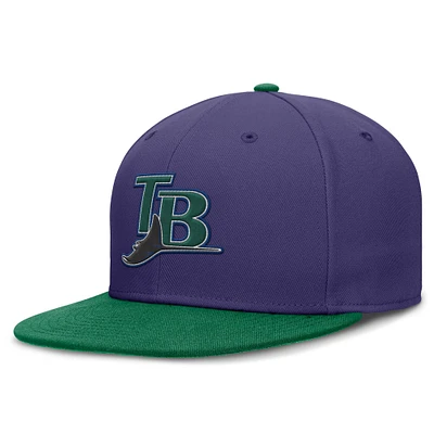 Men's Nike  Purple/Green Tampa Bay Rays True Primetime Two-Tone Performance Fitted Hat