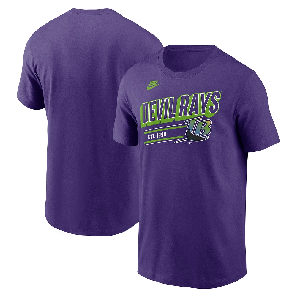Men's Nike  Purple Tampa Bay Rays Cooperstown Collection Retro T-Shirt