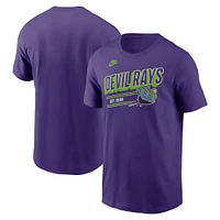 Men's Nike  Purple Tampa Bay Rays Cooperstown Collection Retro T-Shirt