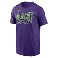 Men's Nike  Purple Tampa Bay Rays Cooperstown Collection Retro T-Shirt