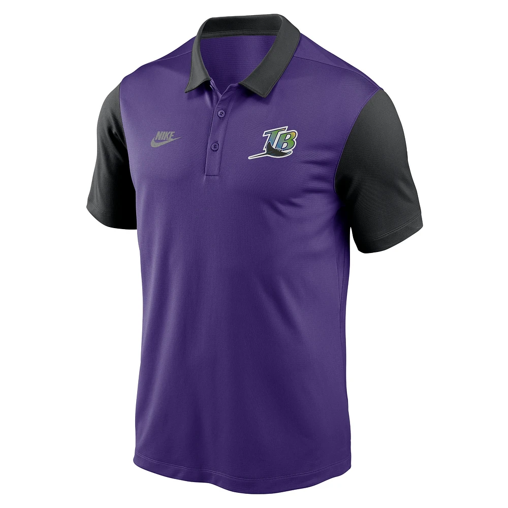 Polo Nike violet Tampa Bay Rays Franchise Cooperstown Collection pour hommes