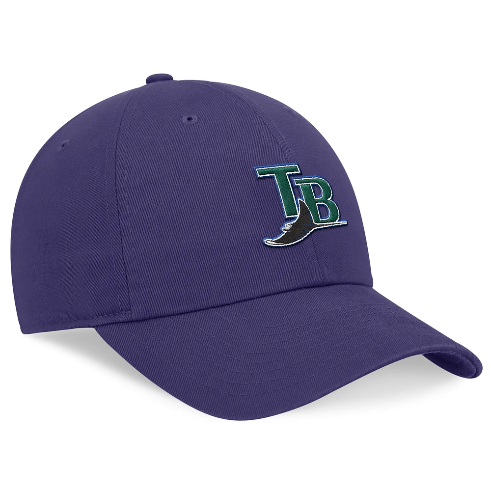 Casquette réglable Nike Violet Tampa Bay Rays Rewind Cooperstown Collection Club pour hommes