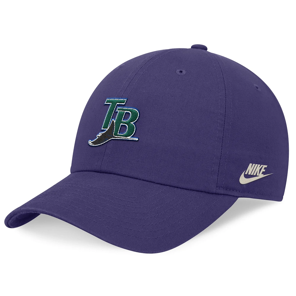 Casquette réglable Nike Violet Tampa Bay Rays Rewind Cooperstown Collection Club pour hommes