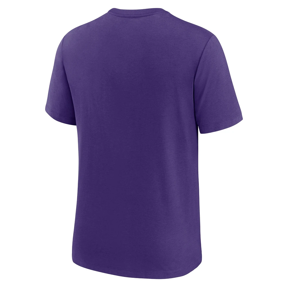 T-shirt à trois mélanges rétro Rewind des Rays de Tampa Bay Nike pour homme violet