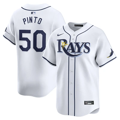 Maillot de joueur Nike Rene Pinto pour hommes, blanc, Tampa Bay Rays Home Limited Player