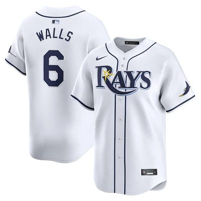 Maillot de joueur Nike Taylor Walls pour hommes, blanc, Tampa Bay Rays Home Limited Player