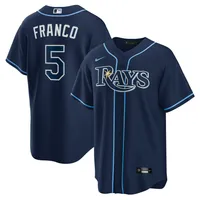 Men's Tampa Bay Rays Wander Franco Nike Navy Alternate Replica Player Jersey