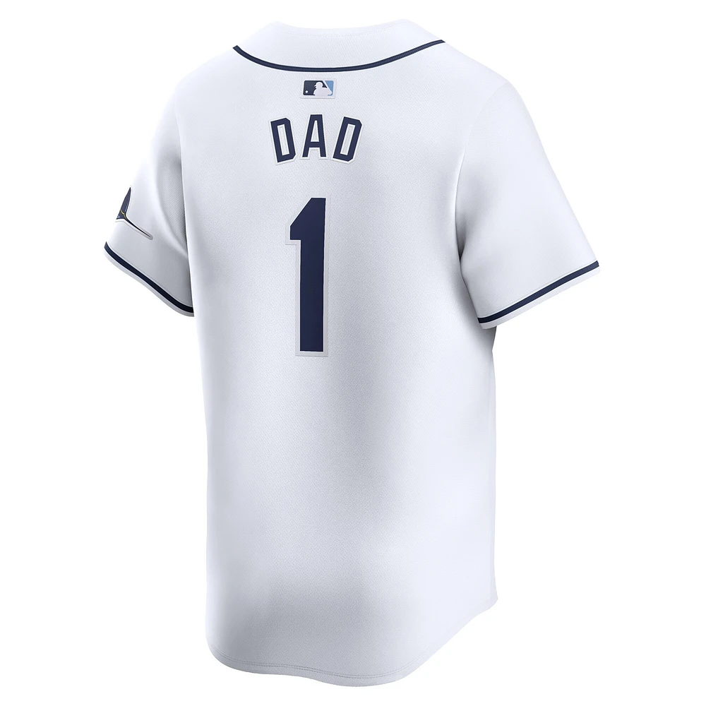 Maillot Nike pour homme blanc Tampa Bay Rays #1 Dad Home Limited