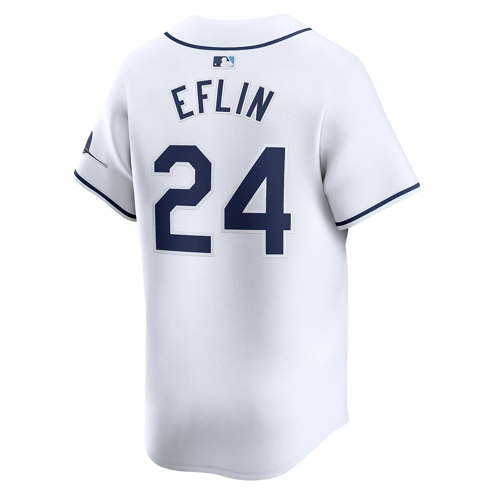 Maillot de joueur Nike Zach Eflin pour hommes, blanc, Tampa Bay Rays Home Limited Player