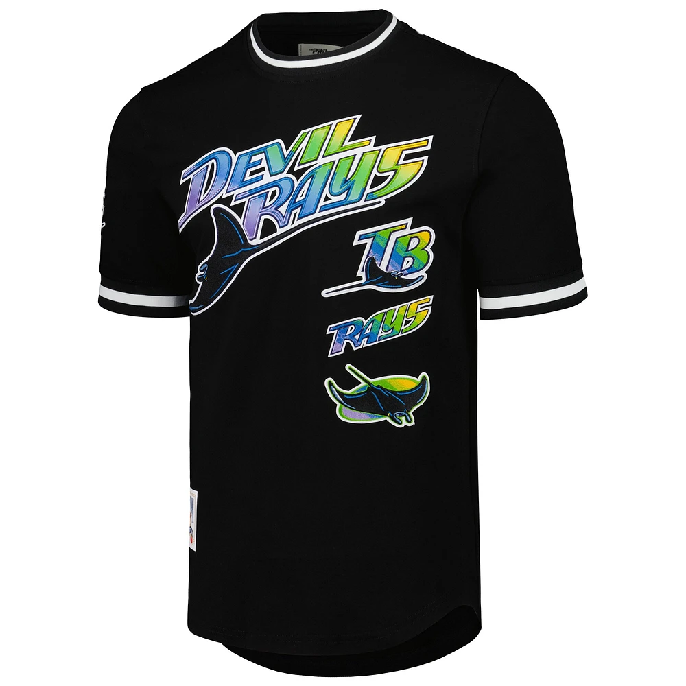 T-shirt classique rétro de la collection Cooperstown des Rays Tampa Bay Pro Standard pour homme, noir