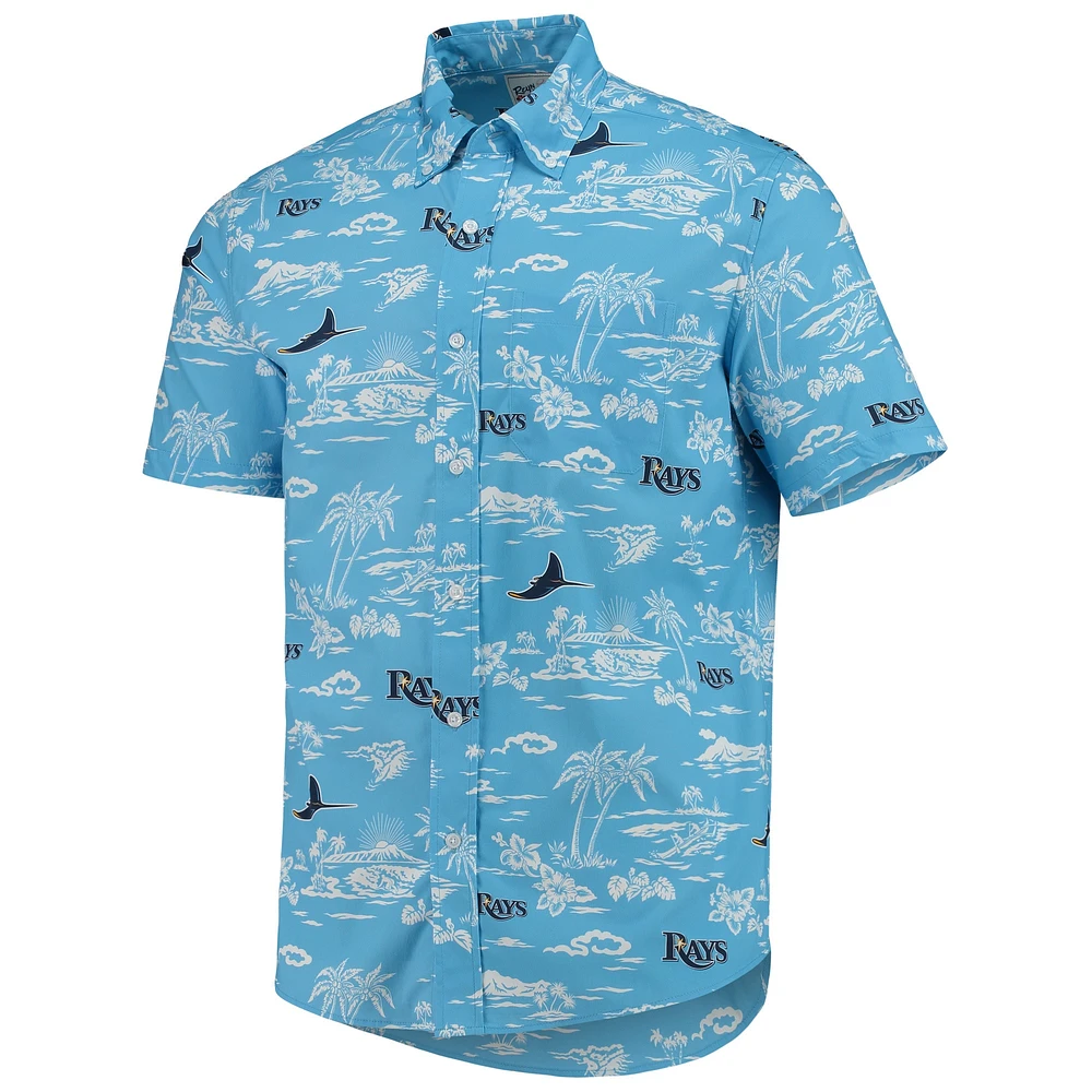 Men's Reyn Spooner Light Blue Tampa Bay Rays Kekai Performance Button-Down Shirt