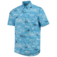 Men's Reyn Spooner Light Blue Tampa Bay Rays Kekai Performance Button-Down Shirt