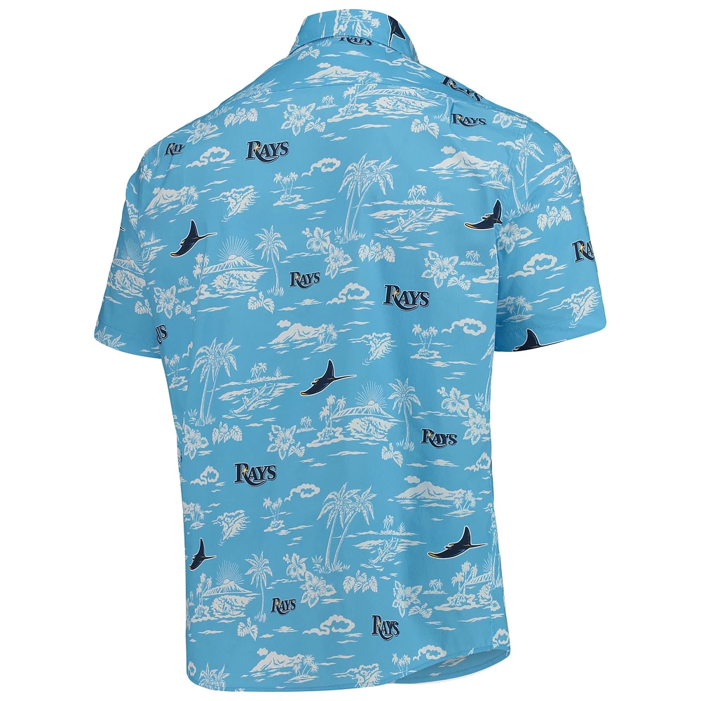 Men's Reyn Spooner Light Blue Tampa Bay Rays Kekai Performance Button-Down Shirt