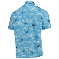 Men's Reyn Spooner Light Blue Tampa Bay Rays Kekai Performance Button-Down Shirt
