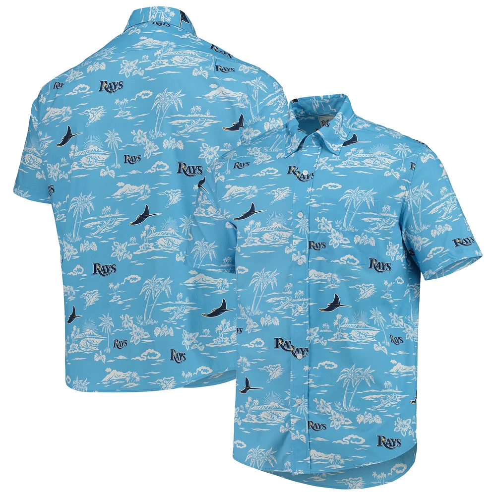 Men's Reyn Spooner Light Blue Tampa Bay Rays Kekai Performance Button-Down Shirt