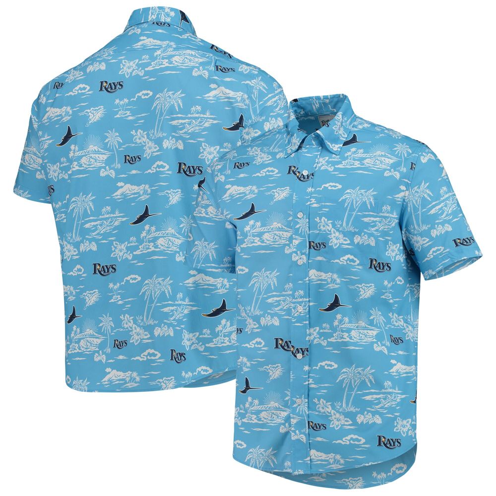 Men's Reyn Spooner Light Blue Tampa Bay Rays Kekai Performance Button-Up Shirt