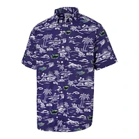 Chemise boutonnée Kekai de la collection Cooperstown des Rays Tampa Bay violette Reyn Spooner pour hommes