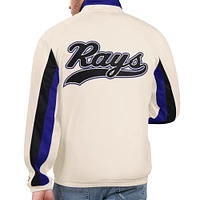 Veste de survêtement entièrement zippée pour homme la collection Cooperstown Rebound Tampa Bay Rays Starter Cream