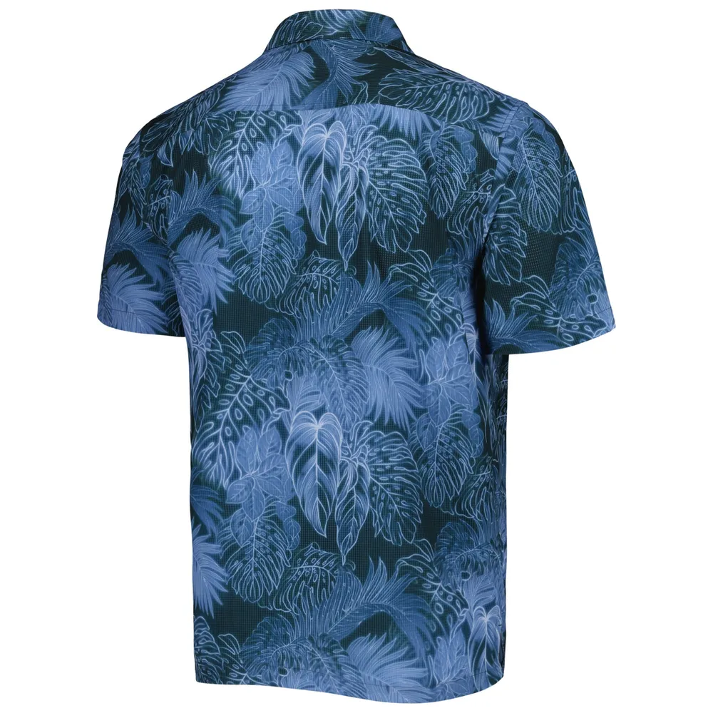 Tommy Bahama Men's Tommy Bahama Blue Tampa Bay Rays Coast Luminescent  Fronds IslandZone Button-Up Camp Shirt