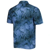 Men's Tommy Bahama Blue Tampa Bay Rays Coast Luminescent Fronds IslandZone Button-Up Camp Shirt