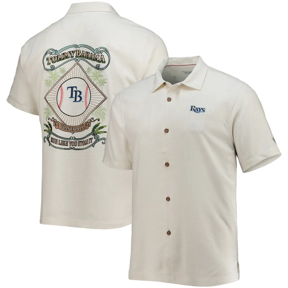 Tommy Bahama Men's Tommy Bahama Cream Tampa Bay Rays Baseball Camp