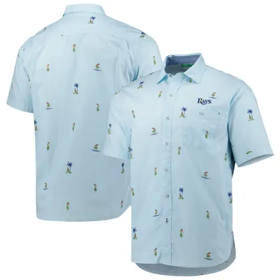 Chicago Cubs Tommy Bahama Sport Reign Forest Fronds Button-Up Shirt - Royal