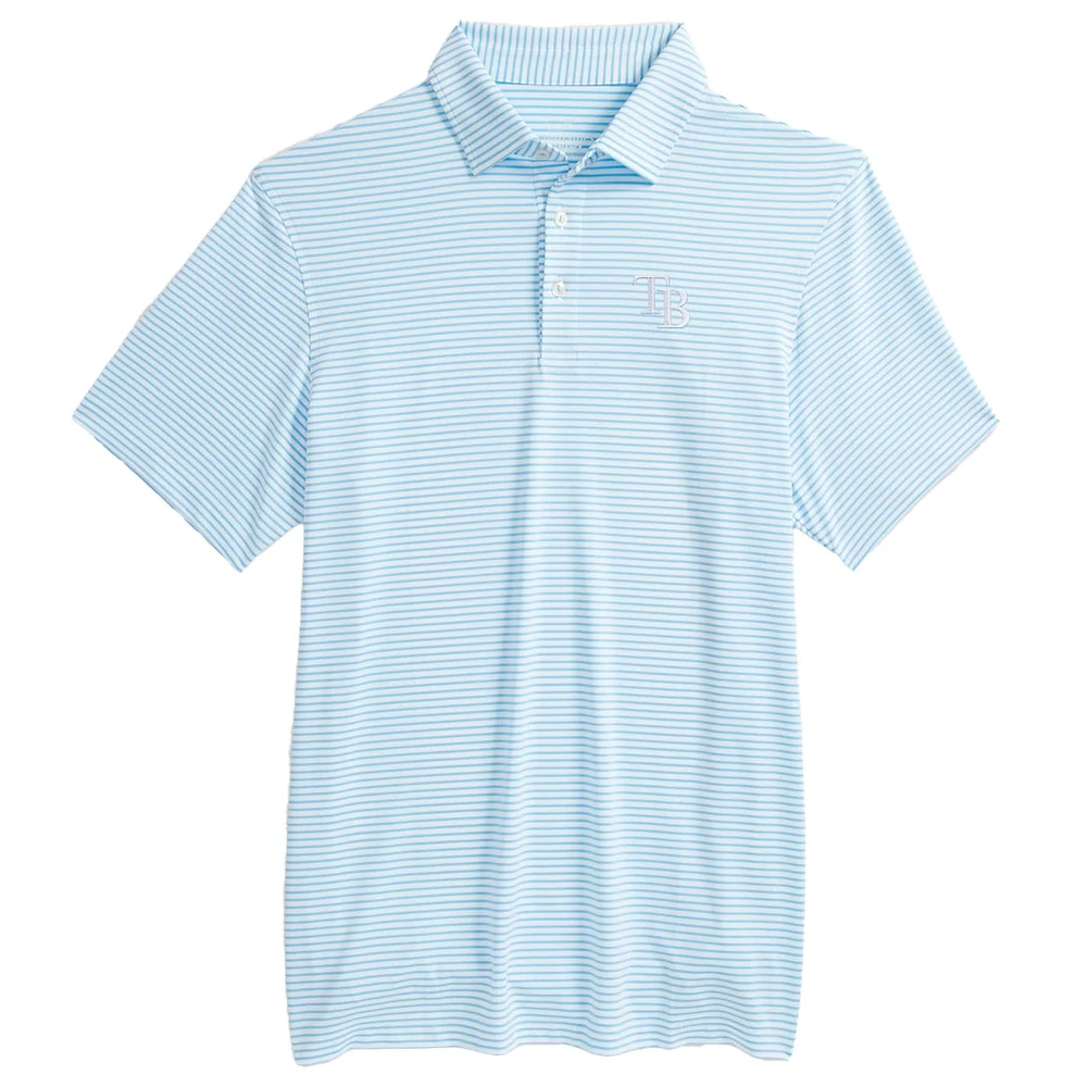 Polo à rayures Bradley Vineyard Vines pour hommes, bleu clair, Rays de Tampa Bay