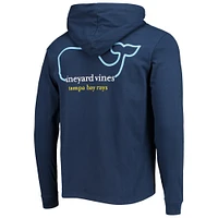 Men's Vineyard Vines Navy Tampa Bay Rays Long Sleeve Hoodie T-Shirt