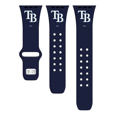 Tampa Bay Rays Logo Silicone Apple Watch Band - Navy