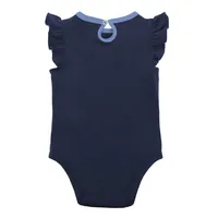 Ensemble trois pièces Love of Baseball Bib Body et chaussons pour nouveau-nés bébés bleu marine/bleu clair Tampa Bay Rays