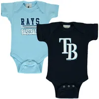 Tampa Bay Rays Soft as a Grape Newborn & Infant 2-Piece Body Suit - Navy/Light Blue