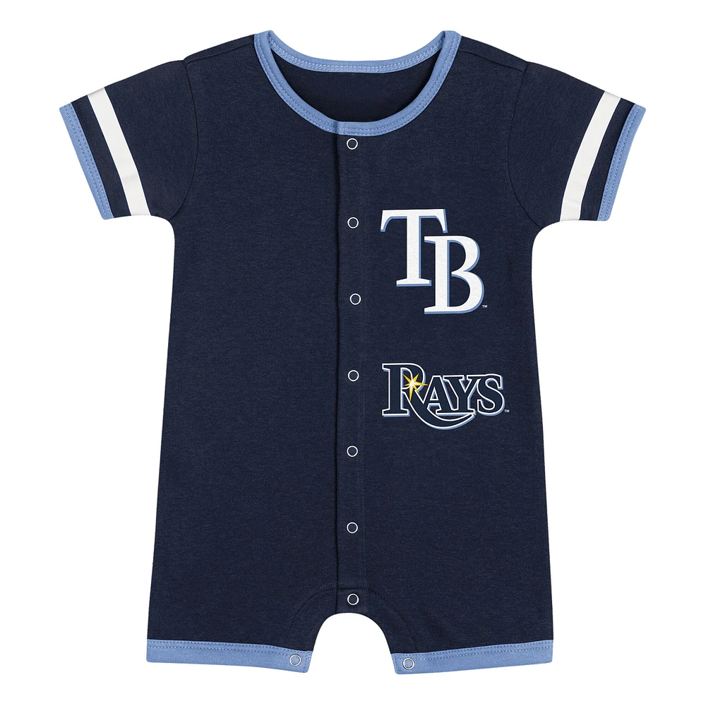 Newborn  Navy Tampa Bay Rays Double Hit Coveralls