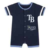 Newborn  Navy Tampa Bay Rays Double Hit Coveralls