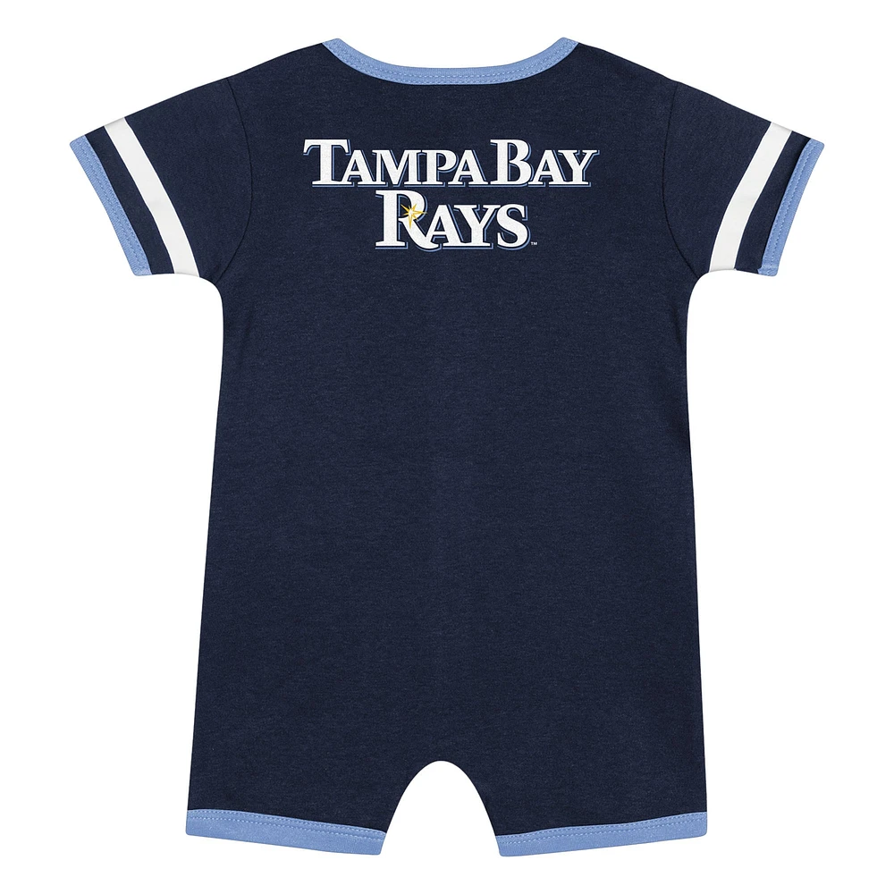 Newborn  Navy Tampa Bay Rays Double Hit Coveralls
