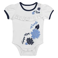 Ensemble 3 pièces pour nouveau-né, body, bandeau et jupe Sweet Catcher des Tampa Bay Rays blanc/bleu marine