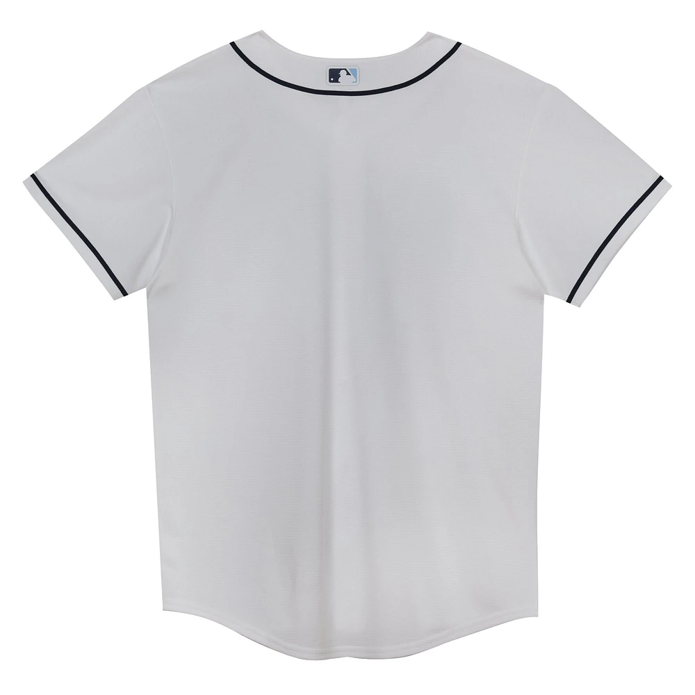 Maillot blanc à domicile des Rays de Tampa Bay pour enfants d'âge préscolaire