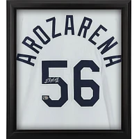 Maillot Nike authentique encadré autographié par Randy Arozarena des Tampa Bay Rays Shadowbox