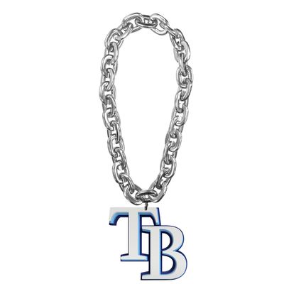 Silver Tampa Bay Rays Team Logo Fan Chain