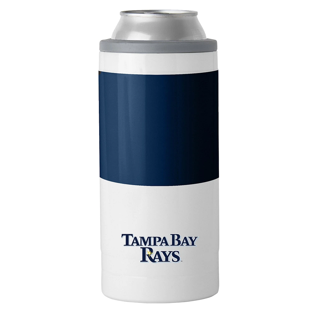 Glacière mince à blocs de couleurs de 12 oz des Rays de Tampa Bay