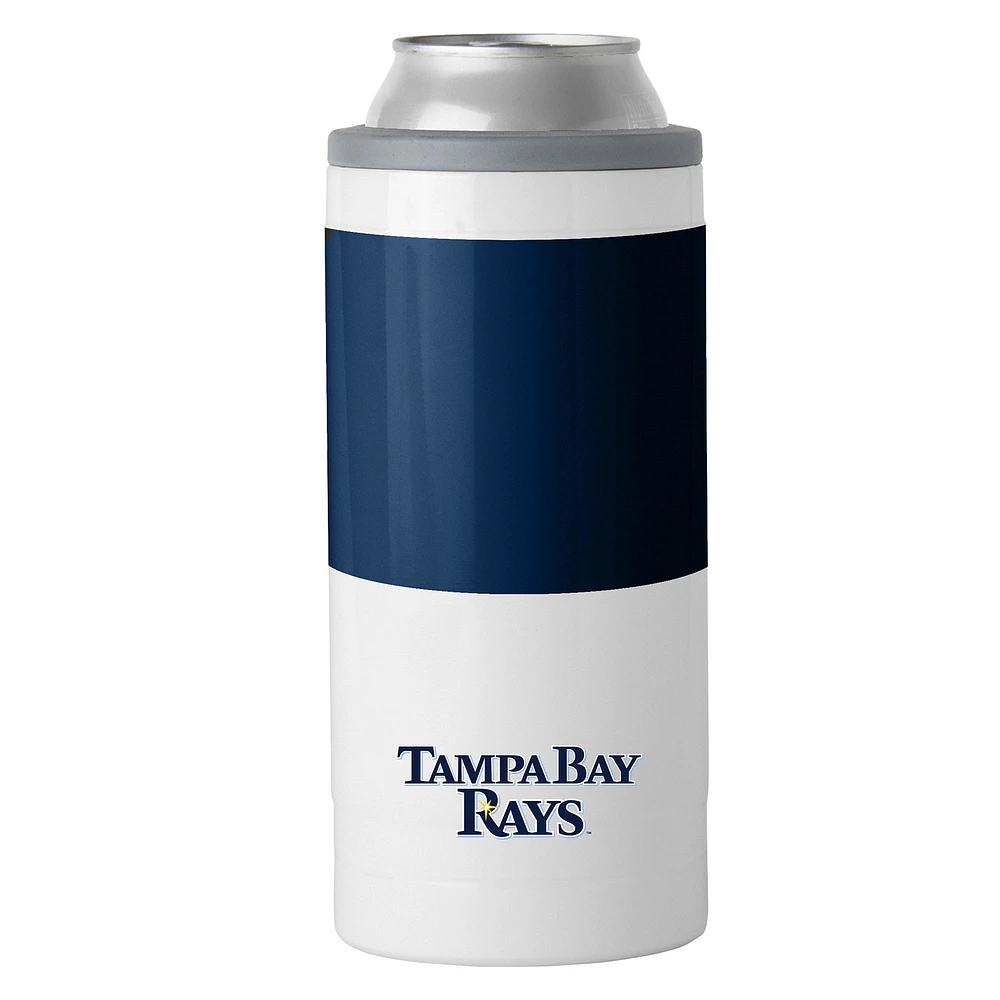 Glacière fine à couleurs contrastées de 12 oz des Rays de Tampa Bay