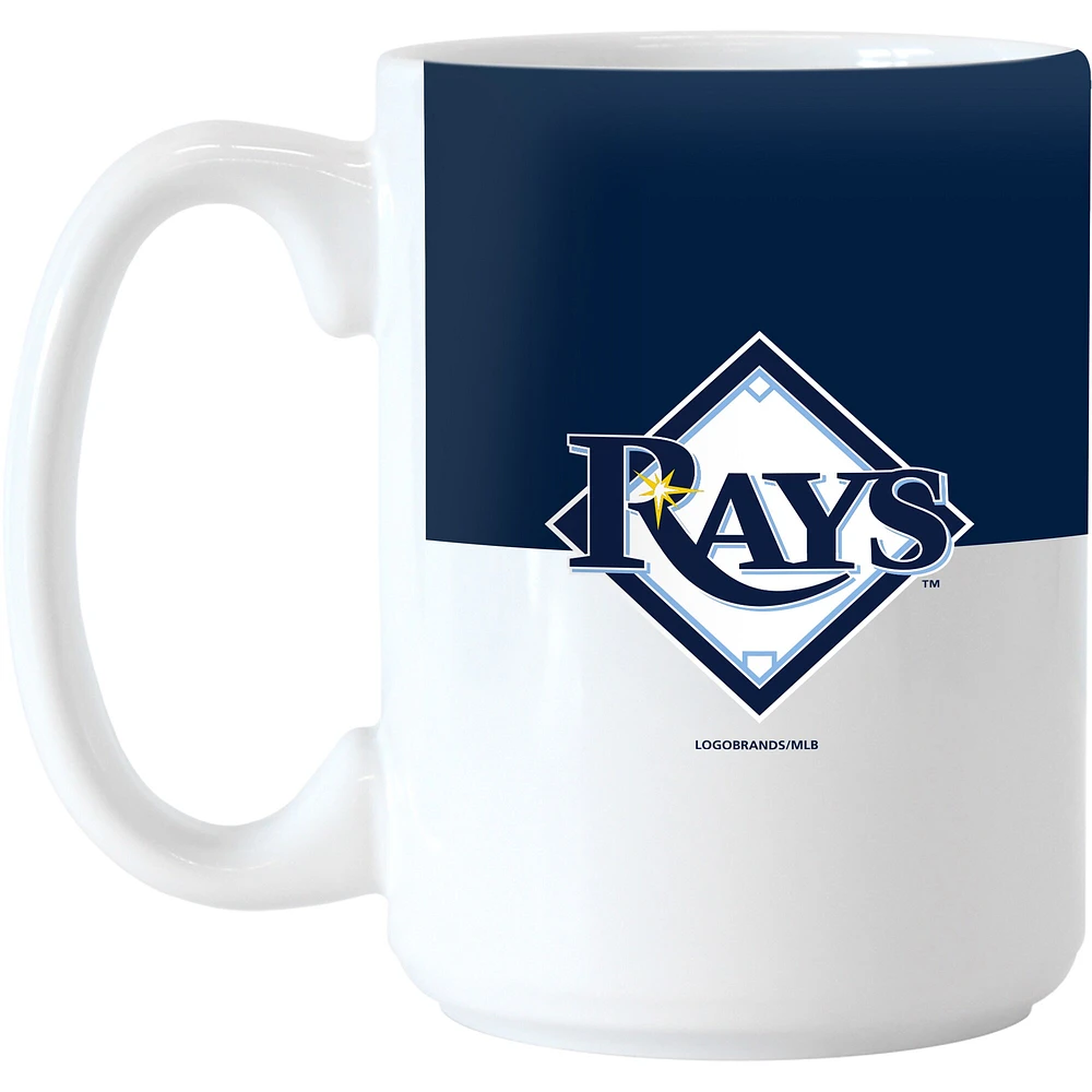 Raies de Tampa Bay 15 oz. Tasse à blocs de couleurs