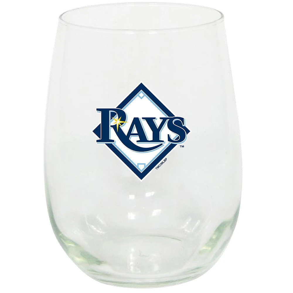 Raies de Tampa Bay 15 oz. Verre à vin sans pied