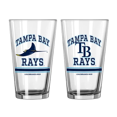 Rayons de Tampa Bay 16oz. Verre à pinte, paquet de deux